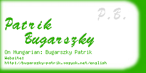 patrik bugarszky business card